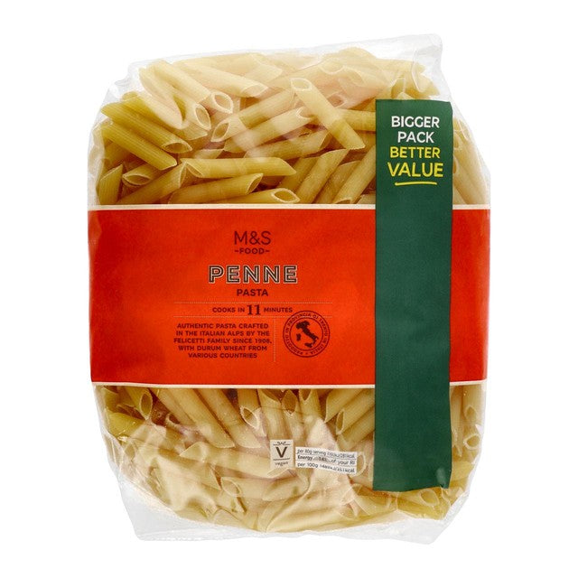 M&S penne pasta 1kg, imported from the UK