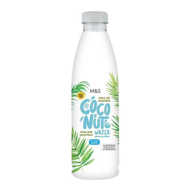 M&S coconut water 750ml, imported from the UK