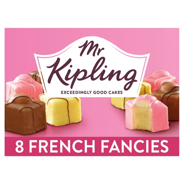 Mr Kipling French Fancies cakes 8 pack, imported from the UK