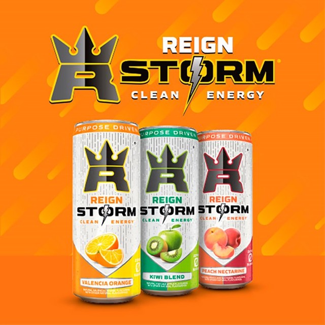 Reign Storm Kiwi Blend energy drink 355ml, imported from the UK