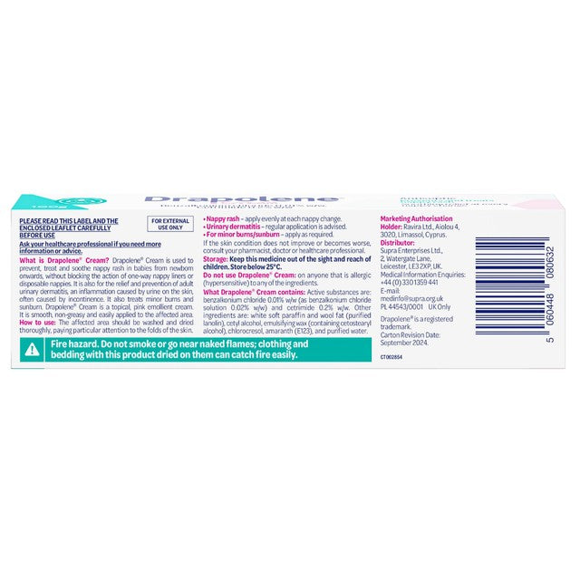 Drapolene nappy cream, imported from the UK