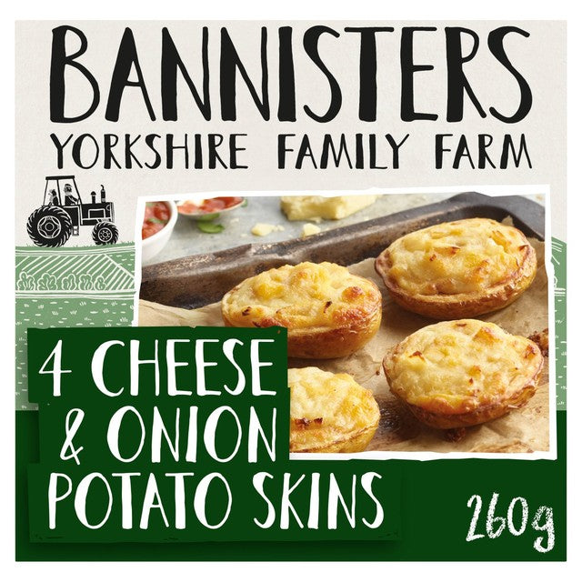 Bannisters Farm 4 cheese and onion potato skins 260g - British product