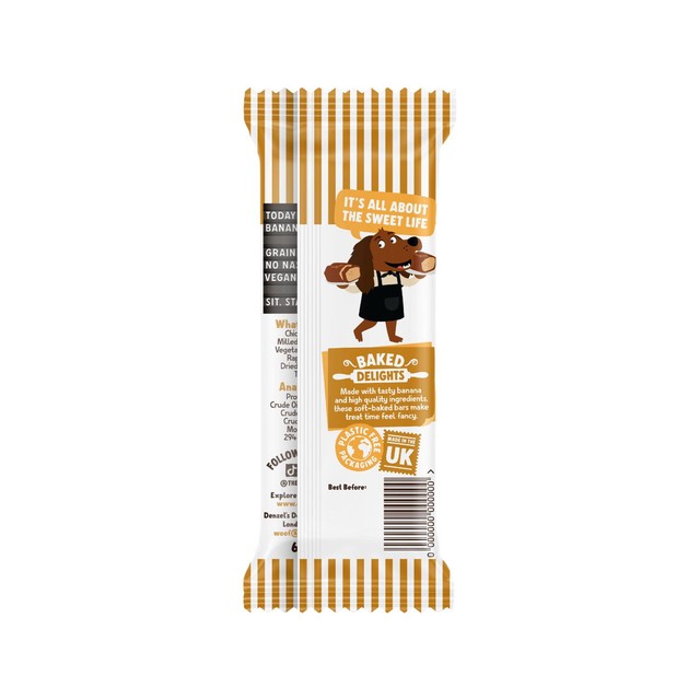 Denzel's Banana Bread Soft-Baked Bars dog treats 60g - British product