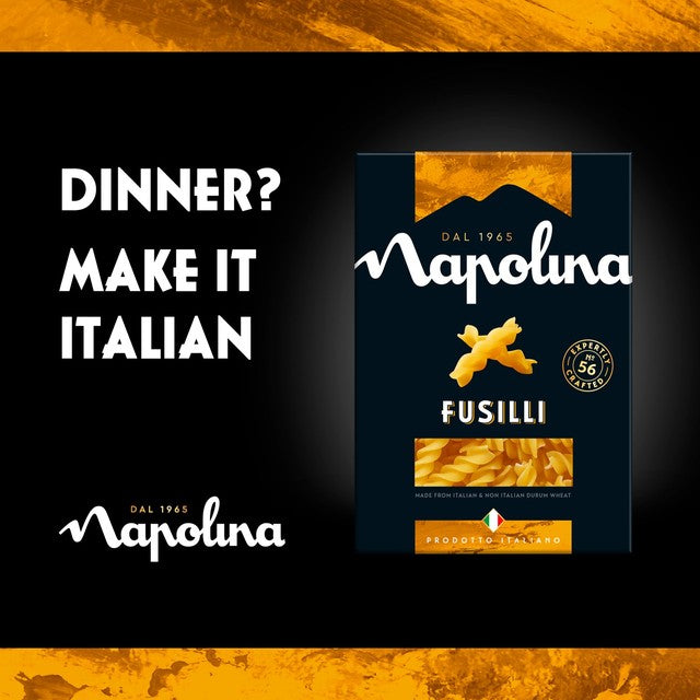 Napolina fusilli pasta 500g, imported from the UK
