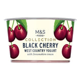 M&S black cherry extra thick yogurt 150g, imported from the UK