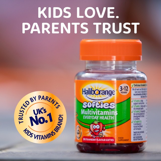 Haliborange kids multivitamin strawberry gummies 60 softies, UK version