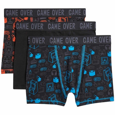 M&S Baumwoll Stretch Gaming Slips 5er-Pack Größe 5-6 Schwarz Mix