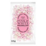 M&S pink and white mini marshmallows 125g, imported from the UK