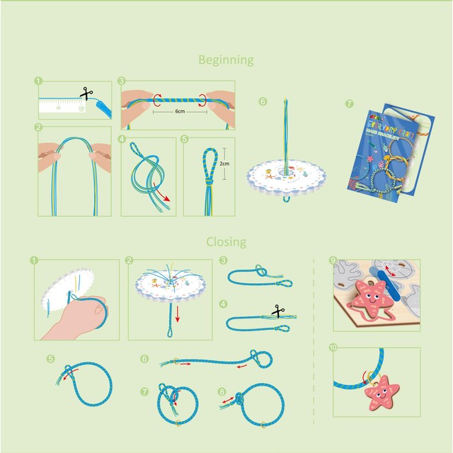 Avenir craft kit for making sealife bracelets (British brand)