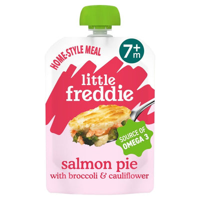 M&S Little Freddie Bio Lachs Pie Babybrei im Beutel 7+ Monate 120g- Jetzt online bei McGrocer kaufen