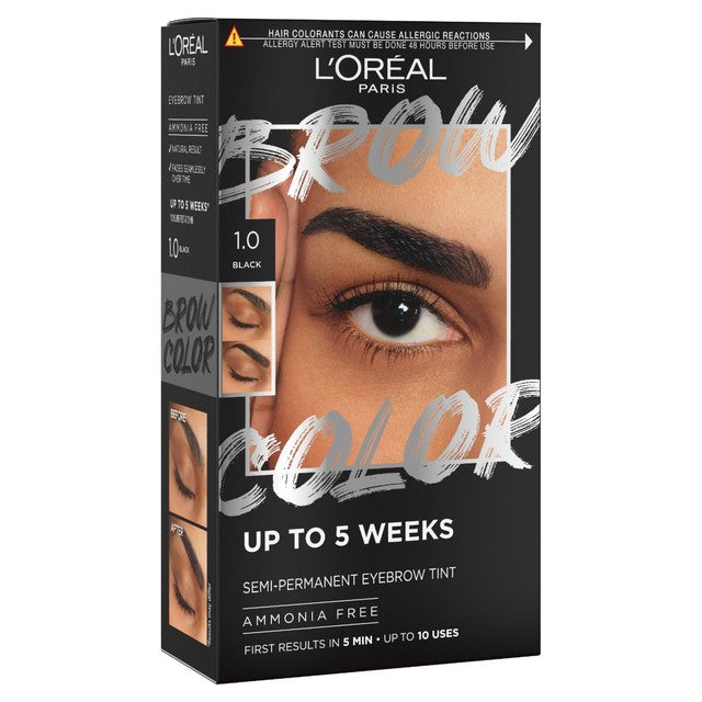 L'Oreal Paris brow tint in black shade, UK version