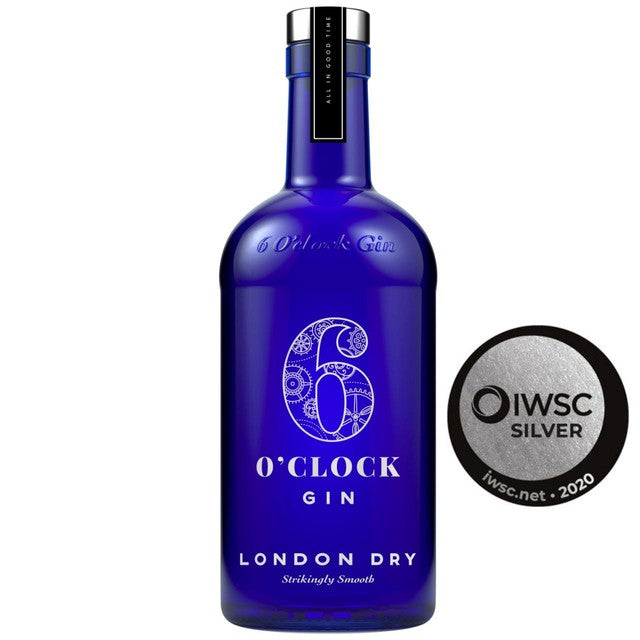 6 O'clock Gin London Dry 70cl, imported from the UK