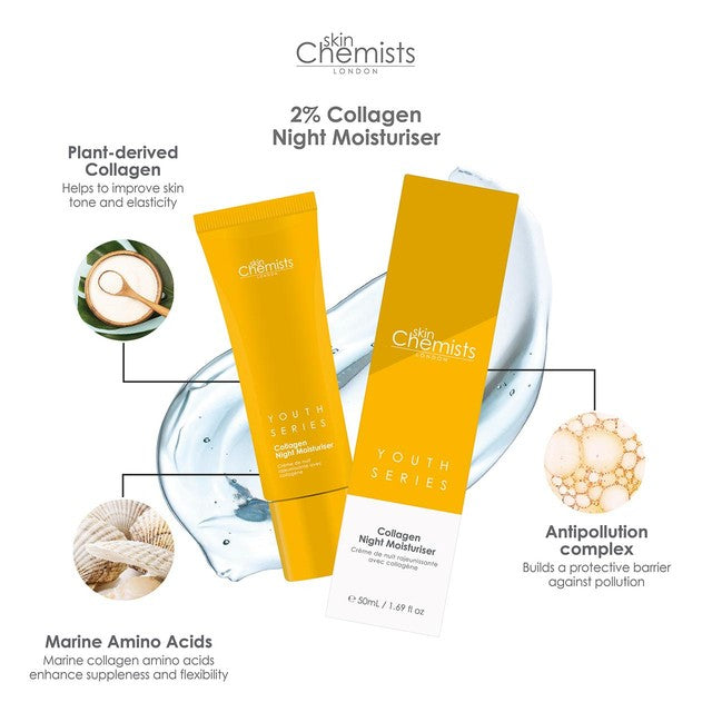 Skin Chemists Youth Series Collagen Night Moisturiser 50ml (British brand)