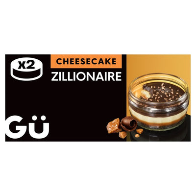 Gu Zillionaire Chocolate and Salted Caramel Cheesecake 2 x 84g
