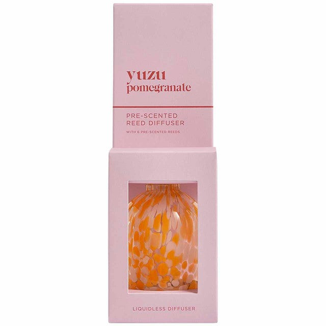 M&S Yuzu and Pomegranate Confetti Glass Pre-Scented Diffuser in Pink Mix, imported from the UK