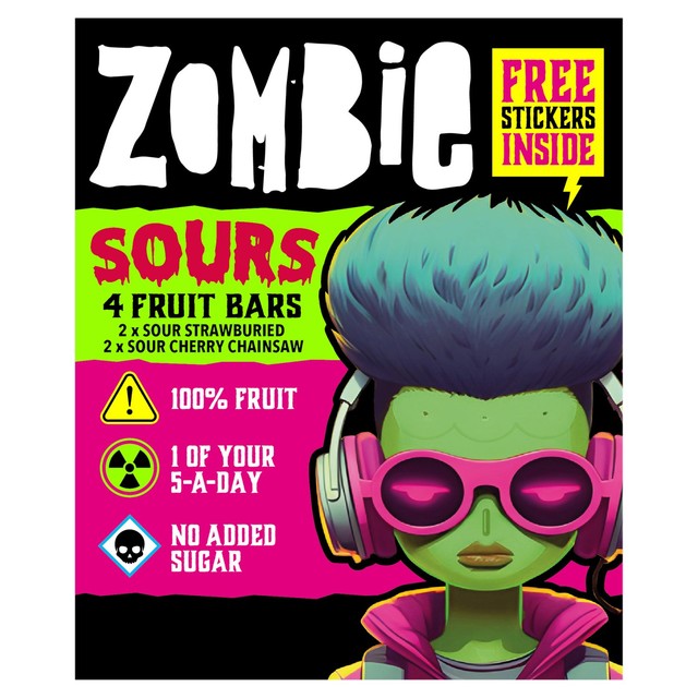 Zombie Snacks fruit bars variety sours multipack (British brand)