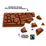 Tony's Chocolonely milk chocolate bar with almond honey nougat 180g (British brand)