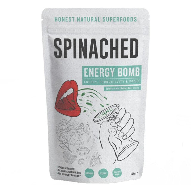 spinached organic energy bomb superfood supplement powder 200g (British brand)