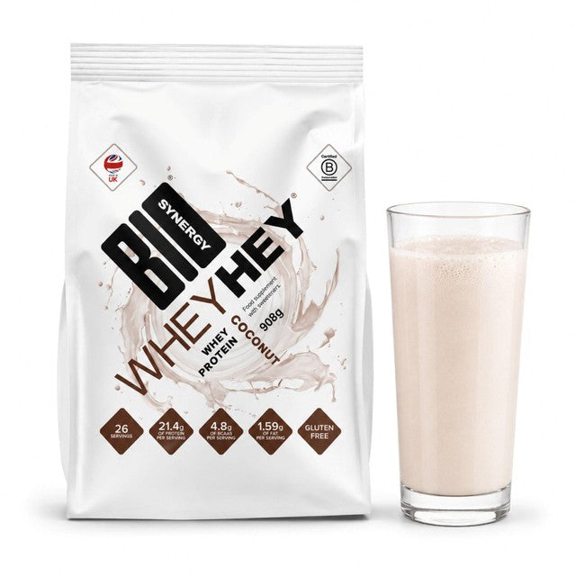 Bio-Synergy Whey Hey Coconut Protein Powder 908g - British product