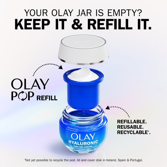 Olay Hyaluronic Acid Day Cream Refill Gel 50ml, imported from the UK