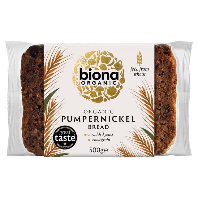 Biona Pumpernickel Sliced Bread 500g - British product