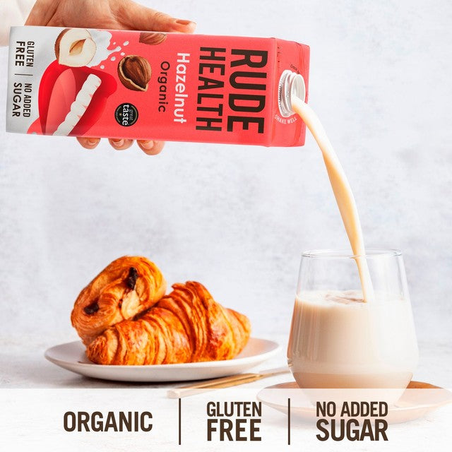 Rude Health Organic Hazelnut Drink 1L, imported from the UK
