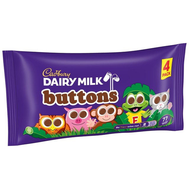 Cadbury Dairy Milk chocolate buttons 5 x 14g - British product