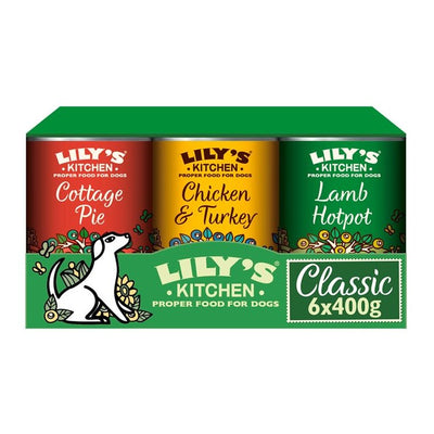 M&S Lily's Kitchen Classic Recipes Multipack Adult Wet Dog Food Mixed Variety 6 x 400g- Buy online at McGrocer