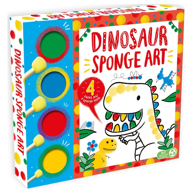 Igloo Books dinosaur sponge art painting set (British brand)