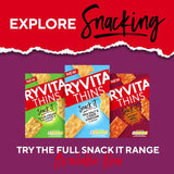 Ryvita Three Cheese Flatbread Crackers 125g, imported from the UK