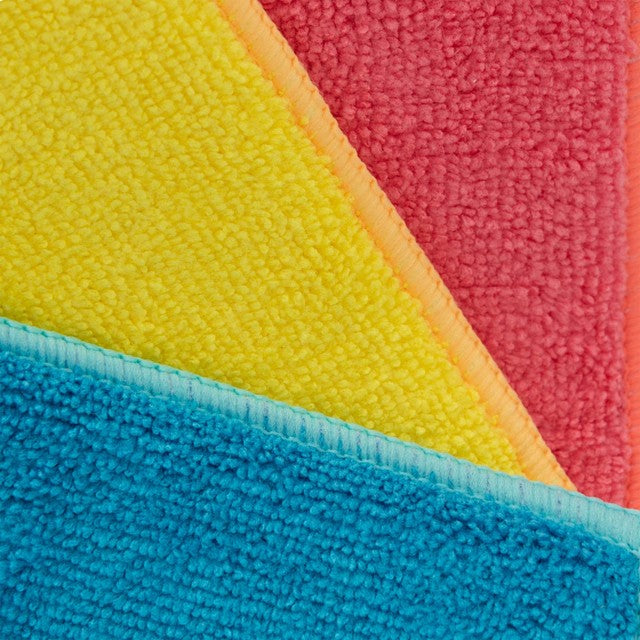 Spontex microfibre pads assorted colours 3 pack (British brand)