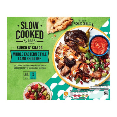M&S M&S طبق كتف ضأن بدون عظم على الطريقة الشرق أوسطية المطبوخ ببطء 489 جم - اشترِ عبر الإنترنت من McGrocer