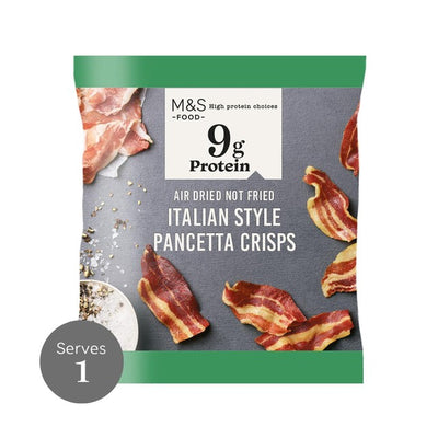 M&S M&S Italian Style Pancetta Crisps Pork Crackling Snacks 25g- Buy online at McGrocer