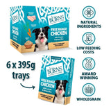 Burns Free Range Chicken wet dog food 6x395g - British product