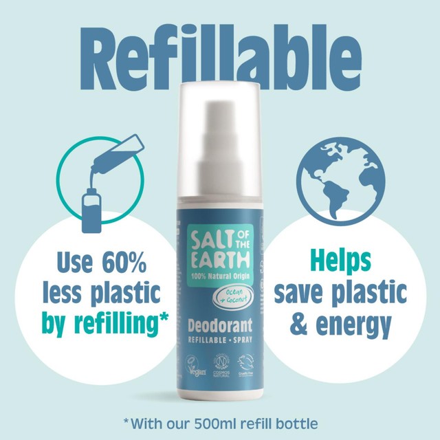 Salt of the Earth ocean and coconut natural deodorant spray 100ml (British brand)