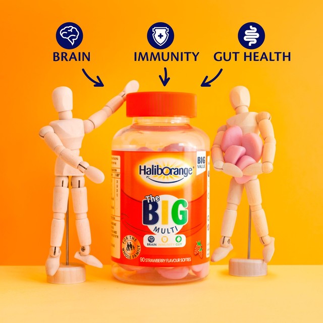 Haliborange BIG Multivitamins strawberry gummies 90 pack, UK version