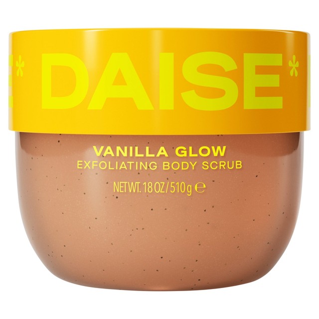 Daise exfoliating body scrub vanilla glow jar (British brand)
