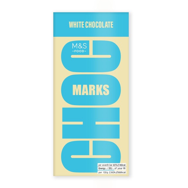 M&S creamy white chocolate bar 180g, imported from the UK