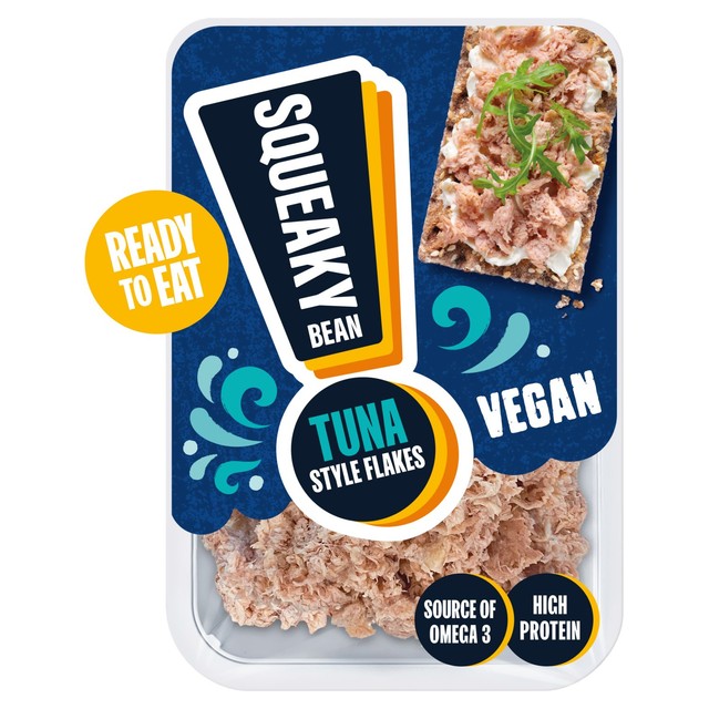 Squeaky Bean vegan tuna-style flakes 120g (British brand)