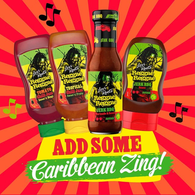 Levi Roots Reggae Reggae Jerk BBQ sauce 330g, UK version