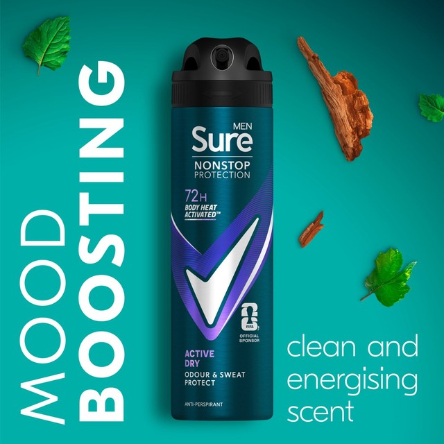 Sure Men Anti-Perspirant Spray Nonstop Protection 150ml (British brand)