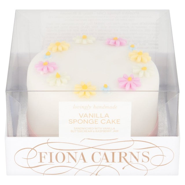 Fiona Cairns Daisy Gift Cake with vanilla buttercream and raspberry jam 4 inch cake - British product