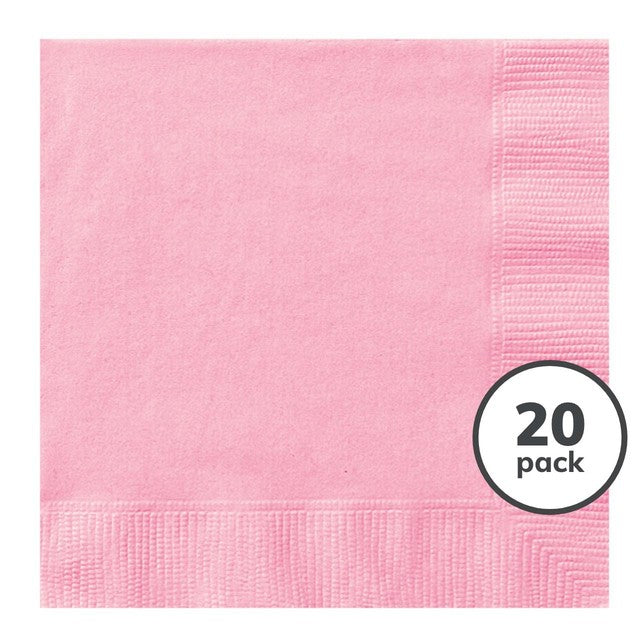Unique Party Baby Pink napkins 20 pack - British product