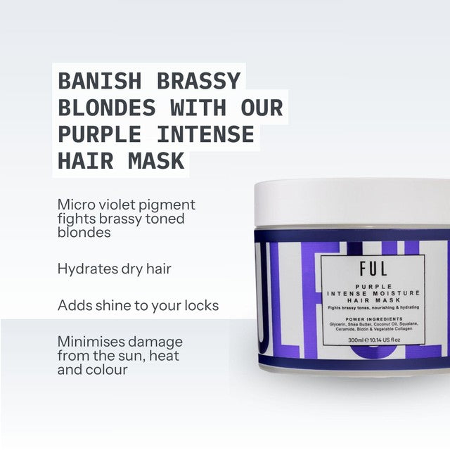 FUL purple hair mask for blonde and grey hair 300ml - British product