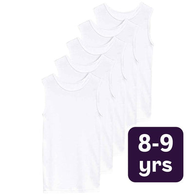 M&S M&S Collection Unisex Cotton Vests White 8-9 Years- Buy online at McGrocer