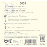 Romain Duvernay red wine AOP Costières de Nîmes - British product