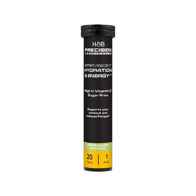 Precision Engineered hydration and energy effervescent lemon and lime tablets, UK version