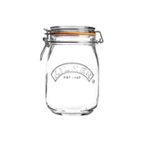 Kilner Round Clip Top Jar 1 Litre Glass, imported from the UK