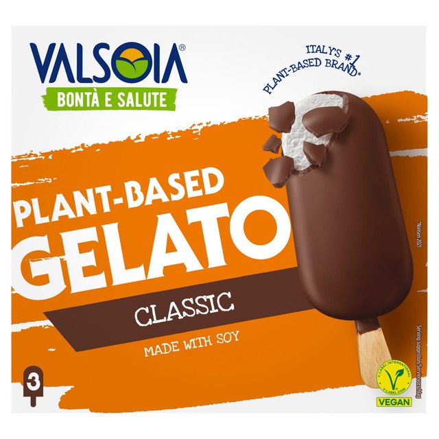 Valsoia soya ice cream sticks 3 x 83ml (British brand)