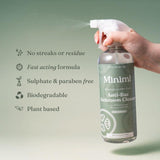 Miniml cucumber & mint bathroom cleaner spray 750ml, imported from the UK